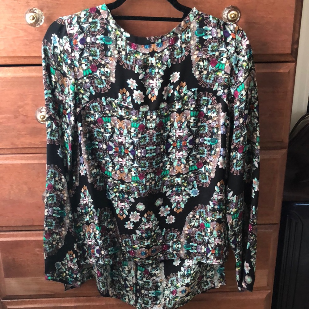 100% Silk Nicole Miller Artieler Blouse